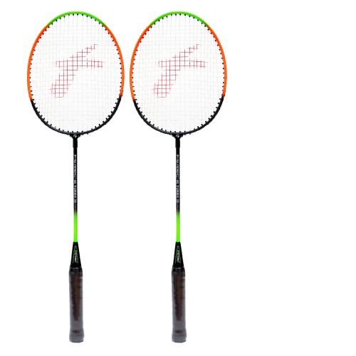 Feroc Aluminum Badminton - Set of 2 Racket - 3 Feather shuttles with Full-  Cover ( Also Available On Amazon And Flipkart )